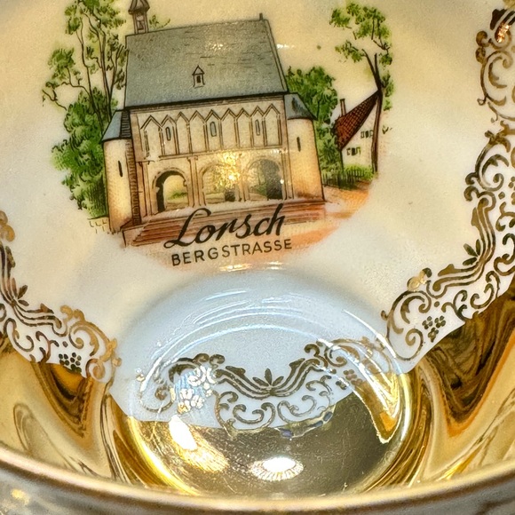 Vintage gold plated espresso coffee cup with a saucer Bareuther Bavaria Lorsch - Picture 2 of 10